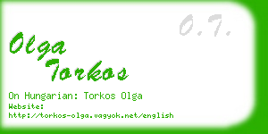 olga torkos business card